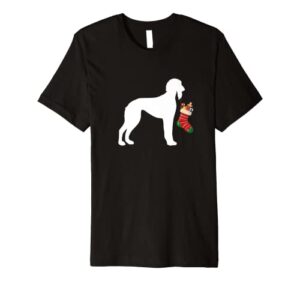 saluki christmas stocking stuffer dog premium t-shirt