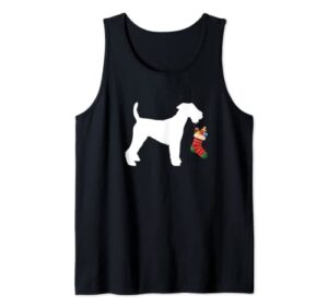 welsh terrier christmas stocking stuffer dog tank top