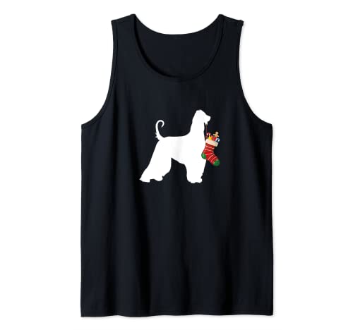 Afghan Hound Christmas Stocking Stuffer Dog Tank Top