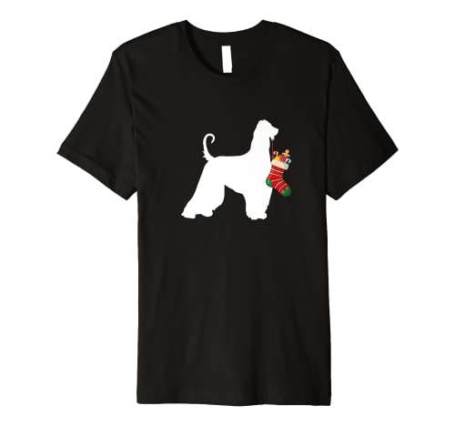 Afghan Hound Christmas Stocking Stuffer Dog Premium T-Shirt