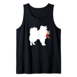 American Eskimo Christmas Stocking Stuffer Dog Tank Top