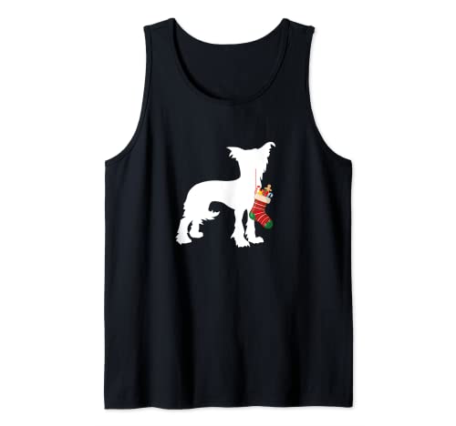 Chinese Crested Christmas Stocking Stuffer Dog Tank Top