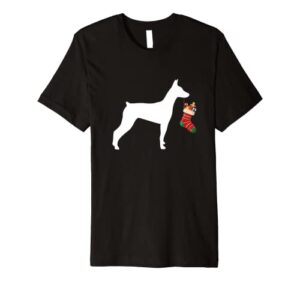 dobermann christmas stocking stuffer dog premium t-shirt