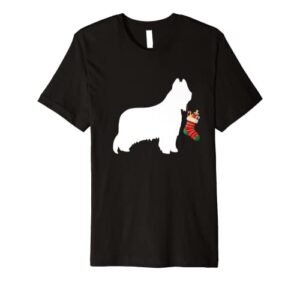 briard christmas stocking stuffer dog premium t-shirt