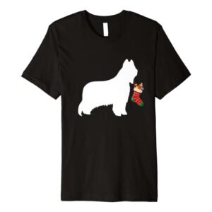 Briard Christmas Stocking Stuffer Dog Premium T-Shirt