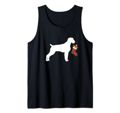 German Wirehaired Pointer Christmas Stocking Stuffer Dog Tank Top