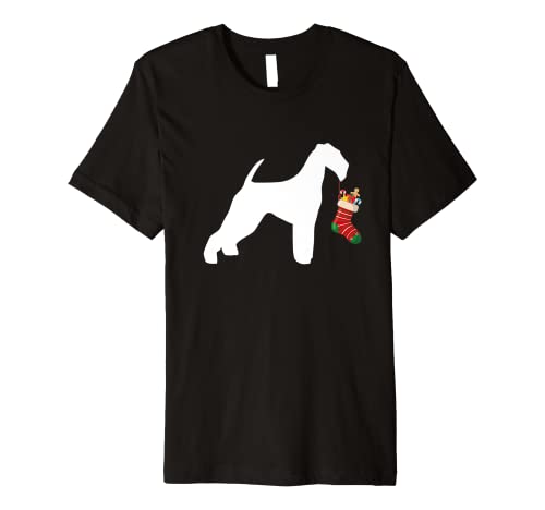 Airedale Terrier Christmas Stocking Stuffer Dog Premium T-Shirt