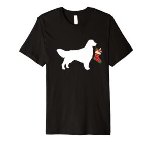 golden retriever christmas stocking stuffer dog premium t-shirt