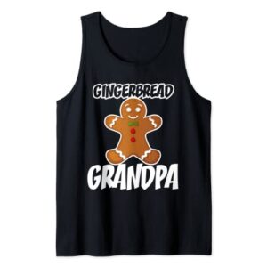 Mens Gingerbread Grandpa Christmas Stocking Stuffer Tank Top