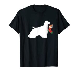 cocker spaniel christmas stocking stuffer dog t-shirt