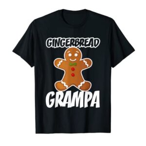 Mens Gingerbread Grampa Christmas Stocking Stuffer T-Shirt