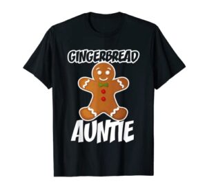 gingerbread auntie christmas stocking stuffer t-shirt
