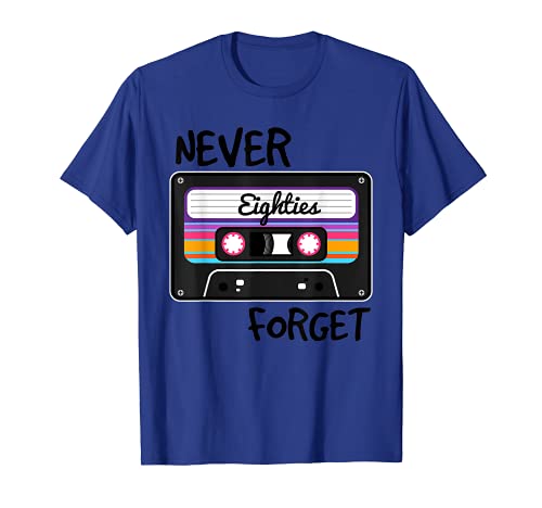 Never Forget Eighties Vintage Cassette Tape Stocking Stuffer T-Shirt