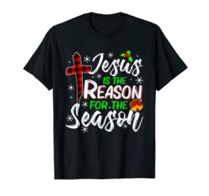 jesus the reason christmas stocking stuffer funny xmas t-shirt