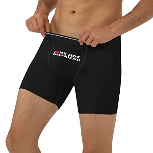 ONVOWO Heart I Love My Hot Girlfriend Gifts Black Mens Trunks Underwear Stretch Underpants Mens Boxer Briefs Mens Boxers