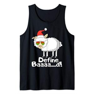 Define Bad Sheep Lover Farmer Christmas Stocking Stuffer Tank Top