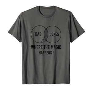 Mens Dad jokes where the magic happens T-Shirt,funny father's day T-Shirt