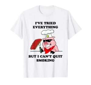 bbq grill master can’t quit smoking meat t shirt