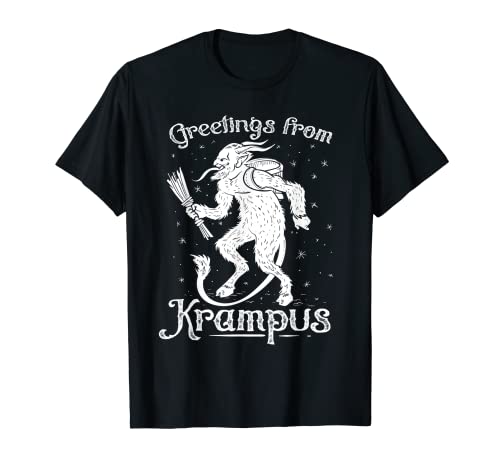 Satanic Christmas 666 Vintage Naughty Goth Krampus T-Shirt