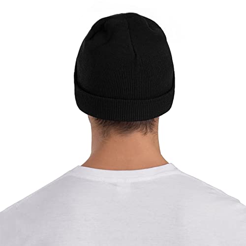 Don't Stop Retrievin Retro Golden Retriever Mens Winter Beanie Hat Skate Cap for Women Soft Watch Hat Stretchy Warm Knit Cap Black