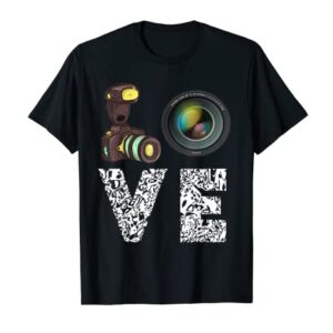 Camera Lens Love Photography Lover Photographer T-Shirt