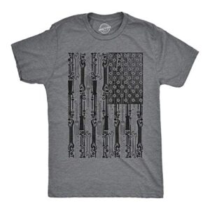 Mens American Flag Tools USA Merica Dad Gift T Shirt Handyman Funny Car Lover (Dark Heather Grey) - S