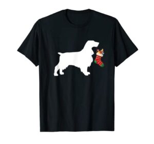 field spaniel christmas stocking stuffer dog t-shirt