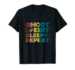 retro vintage gift for photographer – photography – shoot t-shirt