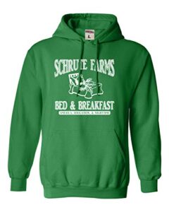 go all out xx-large irish green mens room themes schrute farms bed & breakfast sweatshirt hoodie