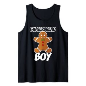 Mens Gingerbread Boy Christmas Stocking Stuffer Tank Top