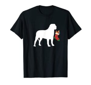 english mastiff christmas stocking stuffer dog t-shirt