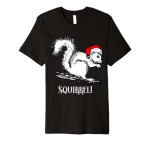 squirrel stocking stuffer funny for christmas premium t-shirt