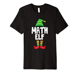 math elf cute christmas premium t-shirt