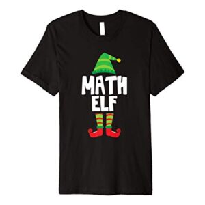 Math Elf Cute Christmas Premium T-Shirt