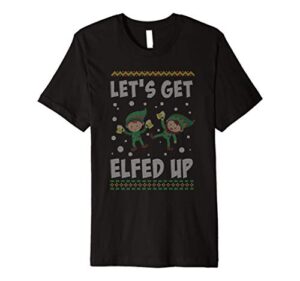 elf funny ugly christmas premium t-shirt