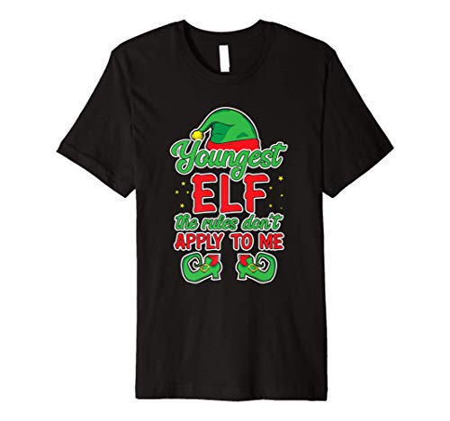 Youngest Elf Christmas Cute Child Premium T-Shirt