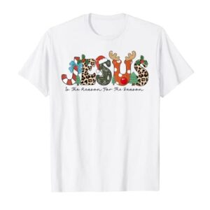 Christian Jesus The Reason Christmas Stocking Stuffer T-Shirt