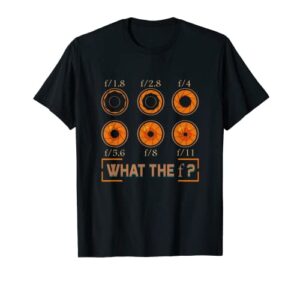photographer gift for photography lover aperture camera lens t-shirt