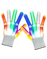 weichuangxin led gloves, light up gloves 6 modes colorful flashing gloves halloween christmas toy gifts for adults…