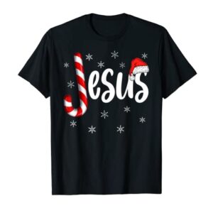 Christian Jesus Is The Reason Candy Cane Religious Christmas T-Shirt