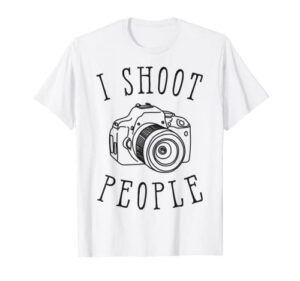 photography i shoot people funny photographer camera men t-shirt