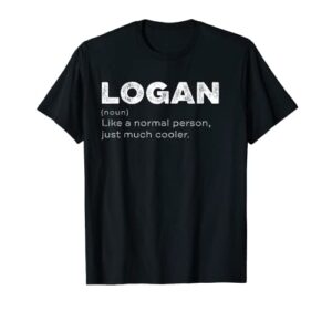 mens logan definition personalized name funny birthday t-shirt