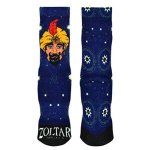 “zoltar” 360 degree digital printing bamboo half cushion men’s crew socks (z1898, 1)