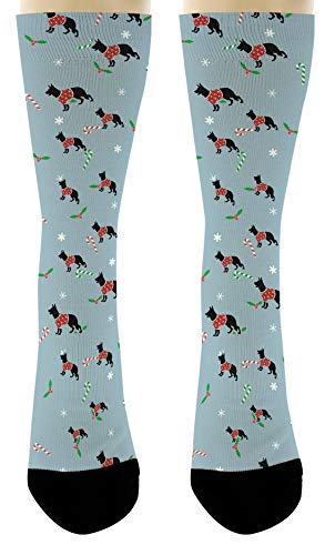 Dog Lovers Gift German Shepherd Socks Dog Print Christmas Accessories 1-Pair Novelty Crew Socks