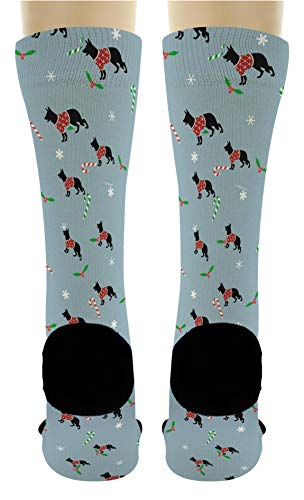 Dog Lovers Gift German Shepherd Socks Dog Print Christmas Accessories 1-Pair Novelty Crew Socks