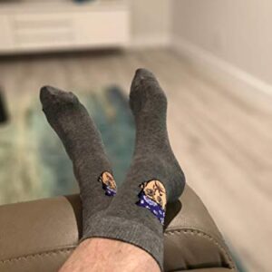 Balanced Co. Prison Mike Dress Socks Michael Scott Funny Socks Crazy Socks Casual Cotton Crew Socks (Gray)