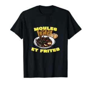 moules et frites, christmas stocking stuffer, moules, mussel t-shirt