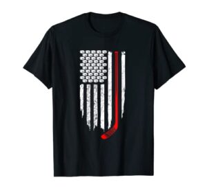 patriotic hockey flag t-shirt for hockey fans