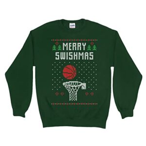 basketball ugly christmas sweater merry swishmas holiday sweater basketball player coach xmas gift basketball lover stocking stuffer gift