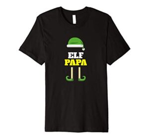 elf papa | dad grandpa stocking stuffer | christmas elf premium t-shirt